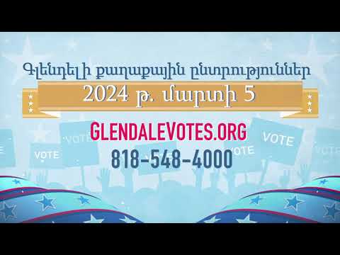 Glendale Municipal Elections 2024 Promo – Armenian