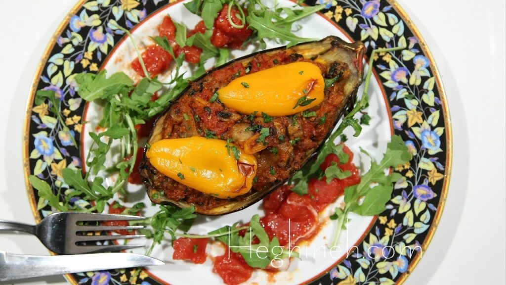 Mushrooms Bulgur Stuffed Eggplants Recipe – Eggplant Boats -…