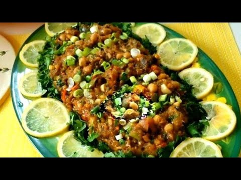 ROASTED EGGPLANT & GARBANZO BEAN MEZE – By Ani