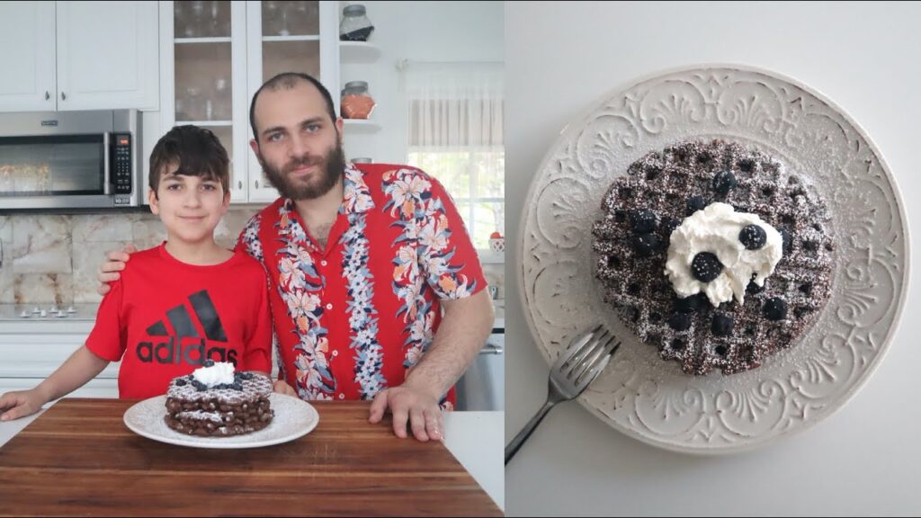 Arnak & Arqa Make Waffles With Cake Mix – Heghineh Cooking S…