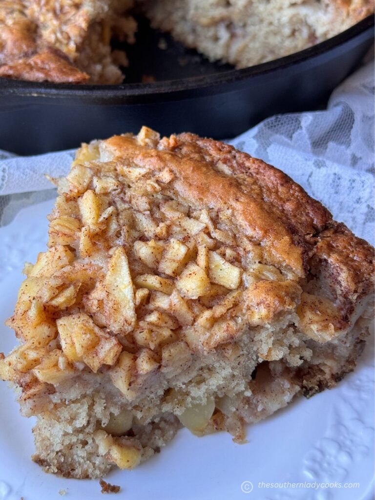 IRON SKILLET APPLE CAKE – The Southern Lady Cooks