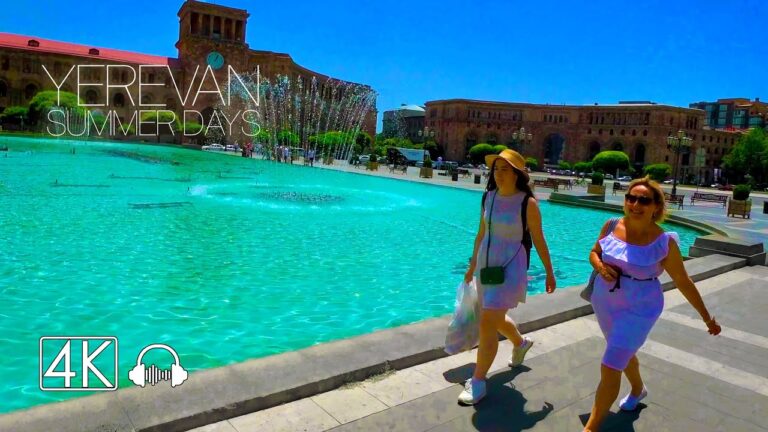 YEREVAN in Summer Days, Walking Tour , July 9, 2022, 4K 60fps