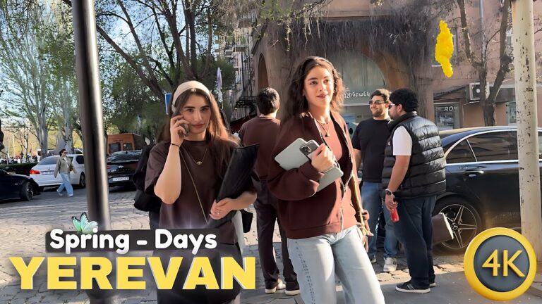 [4K] April Evenings in Yerevan | Walking Tour through the City’s Springtime Beauty
