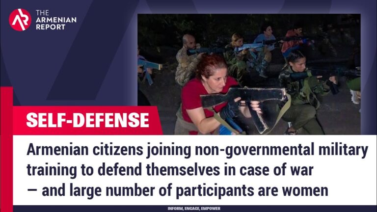 Armenian citizens joining non-governmental military training to defend themselves in case of war