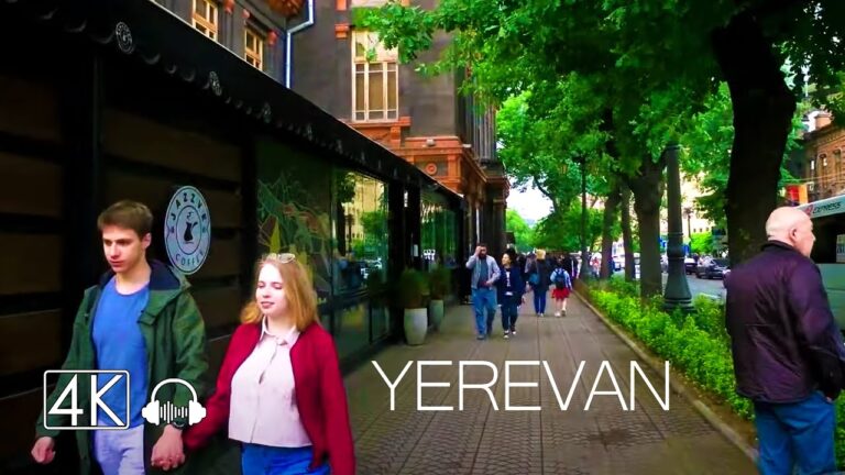 Walking Tour, Yerevan, Armenia,  May 7, 2022, 4K 60fps