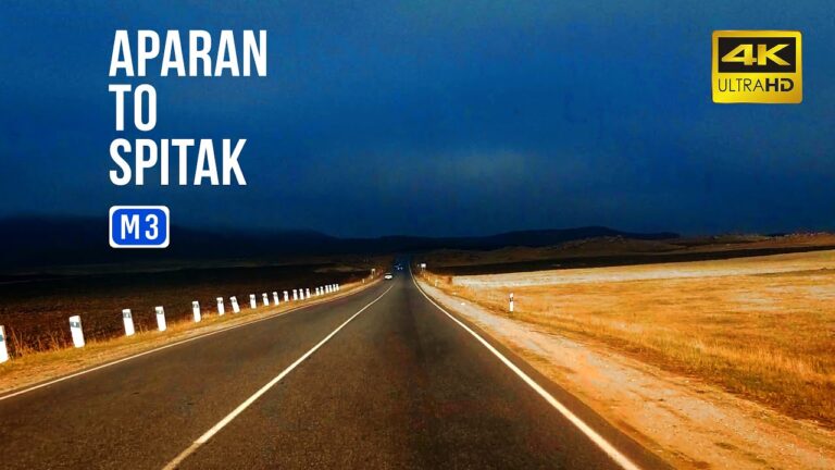 Driving Tour, M3 Road Aparan to Spitak, Armenia. November 2021. 4K 60 fps
