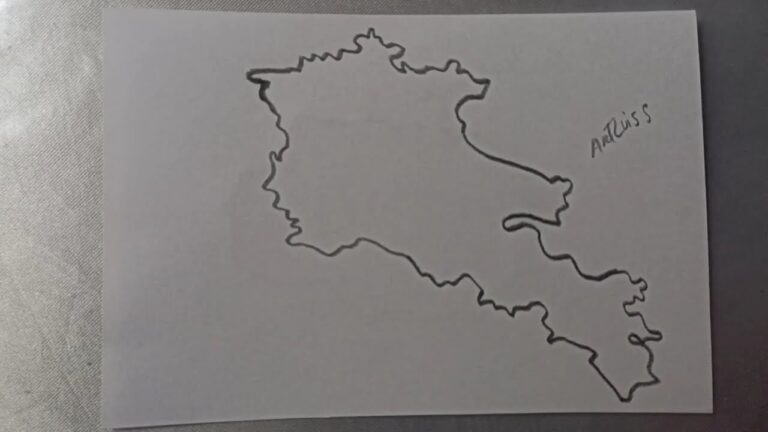 How to draw the map of Armenia | Ինչպես նկարել Հայաստանի քարտեզը՞