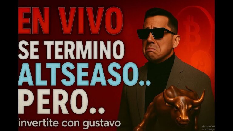 ALERTA MÁXIMA 🚨 BITCOIN EN VIVO Y ALTSEASON EN RIESGO | Invertite con Gustavo