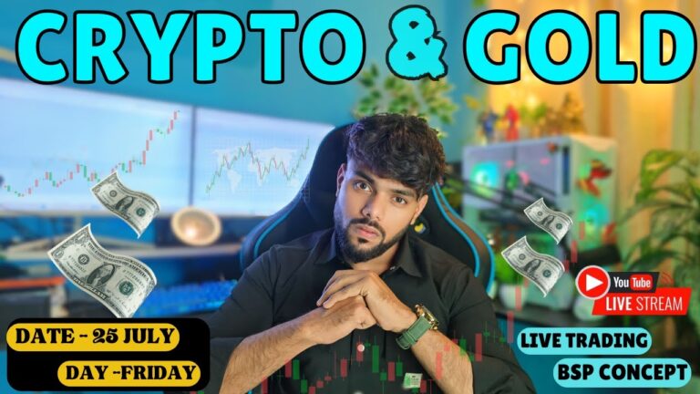 Live Trading on Bitcoin | Gold |Scalp with BSP Concept | #Live #btc #Gold #25 July-2025