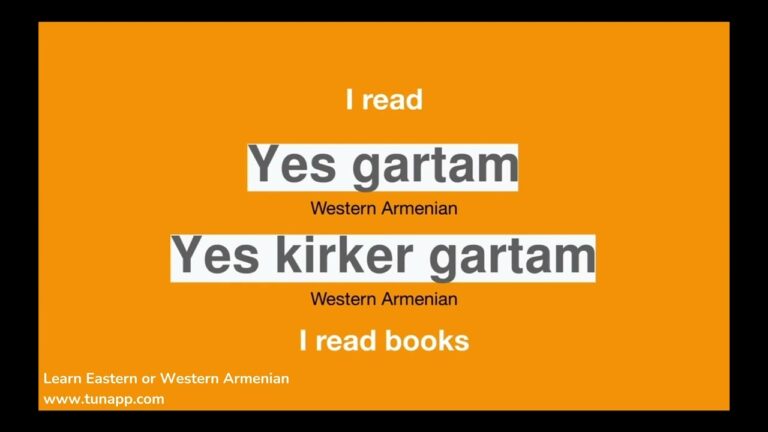 ❤️ Eastern and Western Armenian Sentence Structure – Free Lesson from Tun Online Armenian School
