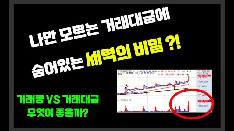 당신만 모르는 거래대금에 숨어있는 세력의 비밀 ?!