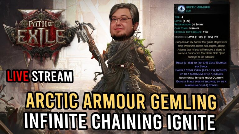 Arctic Armour Gemling – Infinite Looping Ignite God –  Path of Exile 2 KallTorak