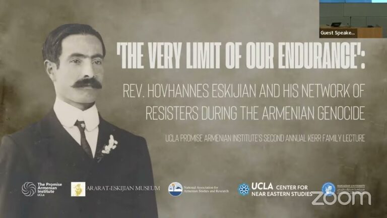 Rev. Hovhannes Eskijian and his Network of resisters During the Armenian Genocide