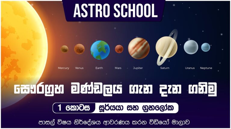 Astro School #01 – සෞරග්‍රහ මණ්ඩලය (Solar System)