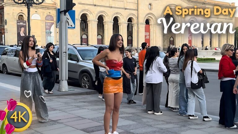 [4K] This is What Spring Feels Like in Yerevan | Walking Tour Through Crowded Streets