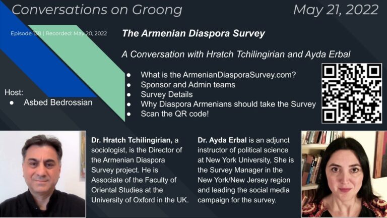 The Armenian Diaspora Survey – Hratch Tchilingirian and Ayda Erbal  | Ep #138 – May 21, 2022