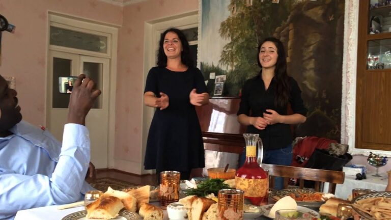 PC Volunteer Lisa is singing “Sasna Aghjik” with her host sister. PC Volunteer Lisa is singing “Sasna Aghjik” with her host sister.