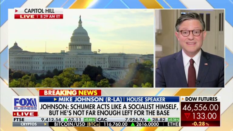 Speaker Johnson Joins Mornings with Maria on Fox Business