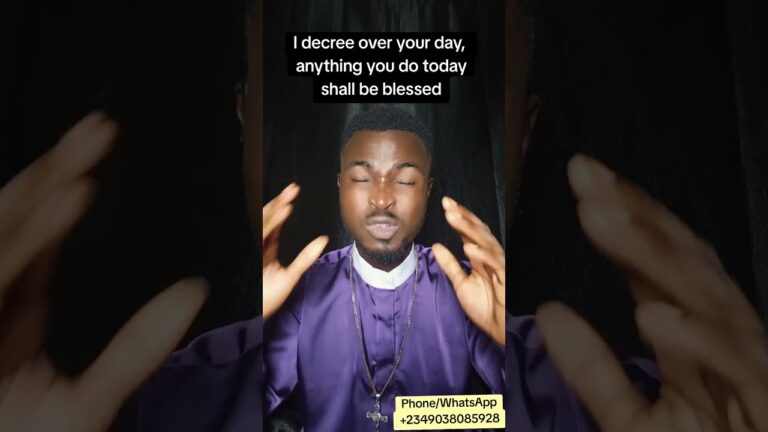 I decree over your day, anything you do todayshall be blessed