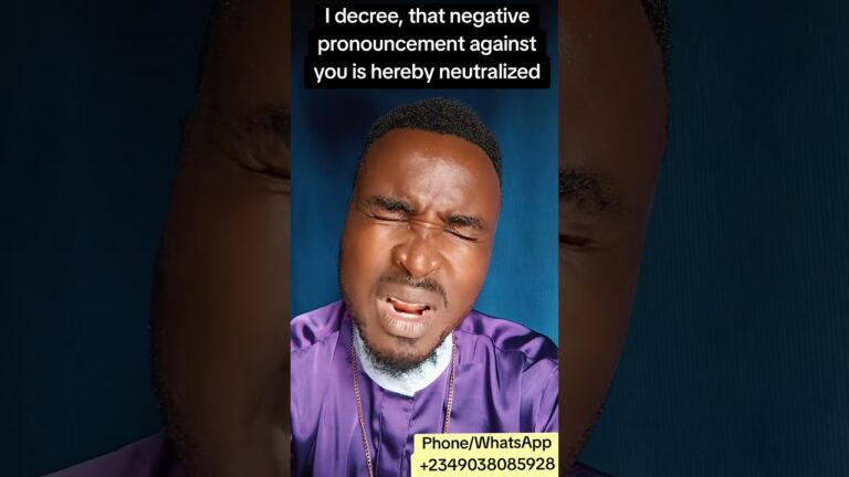 I decree, that negativepronouncement againstyou is hereby neutralized