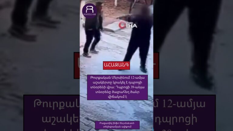 Թուրքական Մերսինում 12-ամյա աշակերտը կրակել է դպրոցի տնօրենի վրա #hayeliakumb #hayelilive