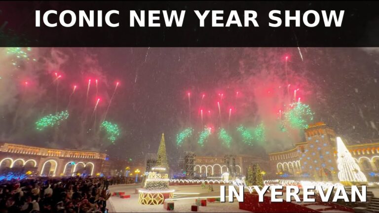 ICONIC New Year 2026 Festival in Yerevan 🇦🇲 | Snowy Night, Fireworks & Drone Show