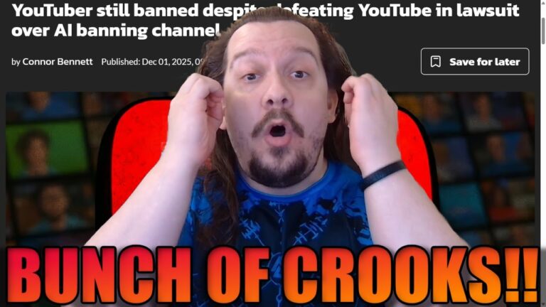 YouTuber BANNED Despite Winning Lawsuit Against YouTube! #YouTubeAIWrongedCreators YouTuber BANNED Despite Winning Lawsuit Against YouTube! #YouTubeAIWrongedCreators