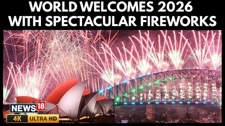 World Welcomes New Year 2026 | People Erupt In Joy As They Glimpse Spectacular Fireworks Show | 4K