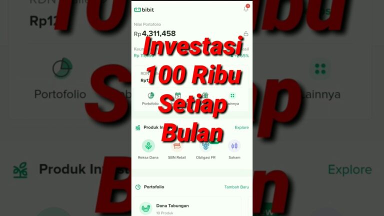 HASIL INVESTASI BIBIT REKSADANA PEMULA #reksadanabibit #reksadanasaham #investasisaham