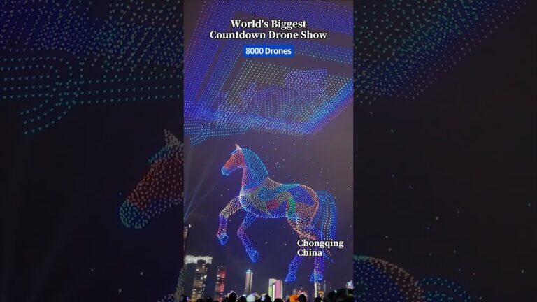 The world’s biggest New Year drone show. 🌍8,000 drones in Chongqing, China.