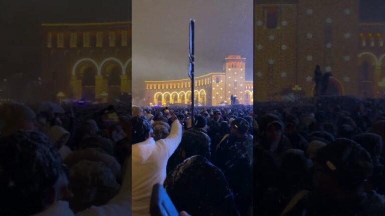 Armenia New Year Celebration 2026 😍😍 #armenia #yerevan #reels #snowfall