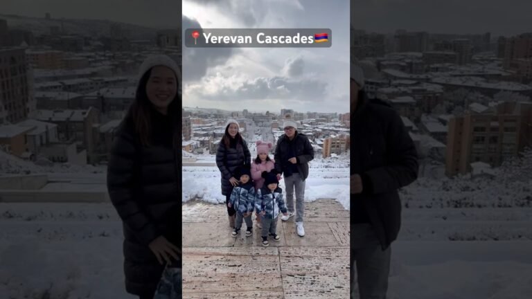 600steps…or the escalator?😏❄️Happy New Year fromthe Yerevan Cascades🇦🇲#shorts #yerevan #Armenia