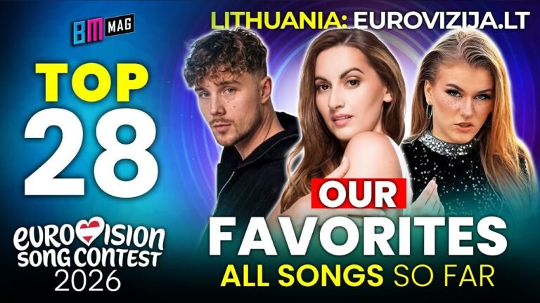 Our TOP 28 Favorite Songs from Eurovizija.LT 2026 – Lithuania’s National Final for Eurovision 2026