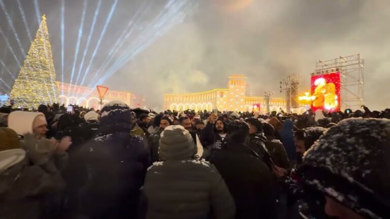 4K video. New Year’s Eve Show in Armenia, Yerevan 2026