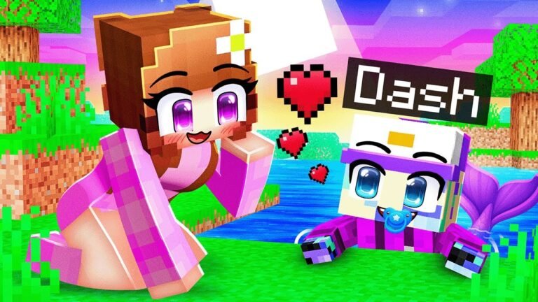 Playing As A BABY MERMAID in Minecraft!