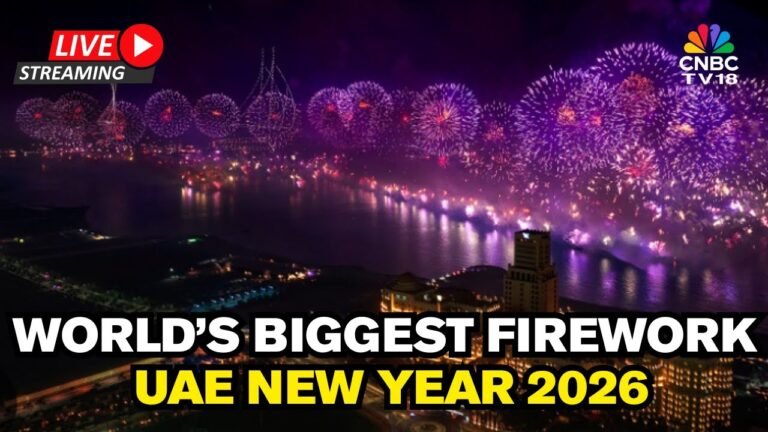 UAE New Year 2026 Celebrations LIVE: Drone View Of World’s Biggest Firework in Ras Al Khaimah | N18G UAE New Year 2026 Celebrations LIVE: Drone View Of World’s Biggest Firework in Ras Al Khaimah | N18G