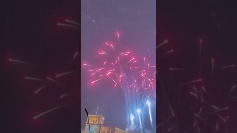 “New Year’s Eve in Yerevan 🇦🇲 | Republic Square  filled with hearts and Lights