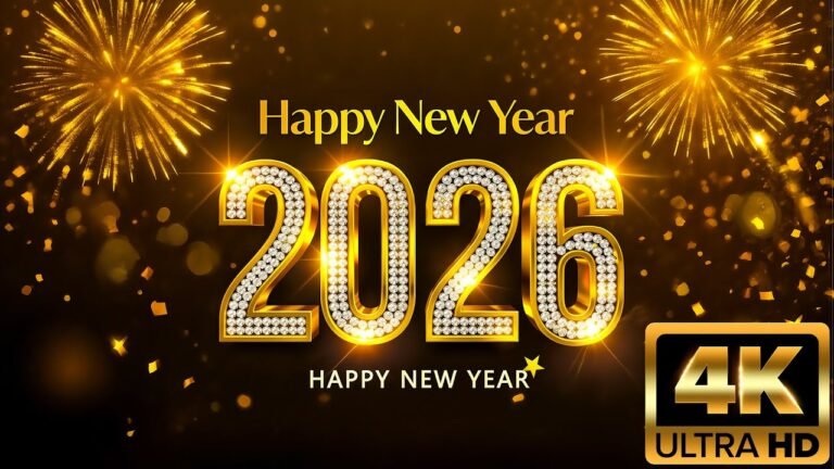 🎇 Happy New Year 2026 4K | Stunning Celebration Video with Fireworks, Wishes & Golden Text