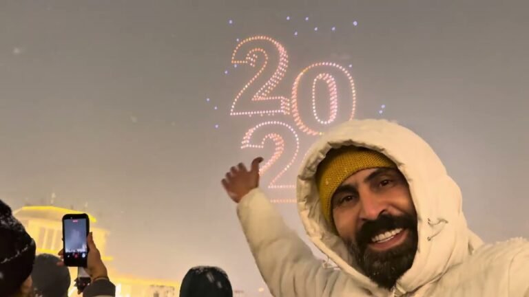 لحظه تحویل سال نو میلادی در ایروان | شبی که ارمنستان غرق نور و شادی شد 🇦🇲✨