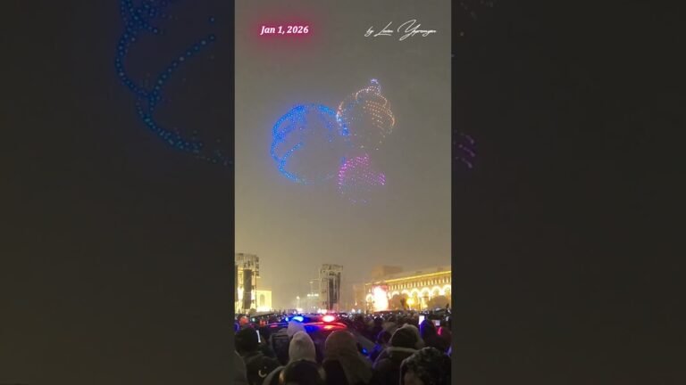 Yerevan’s New Year’s Eve Drone Show Left Everyone Speechless ✨ #yerevan #dronesshow ✨ 08