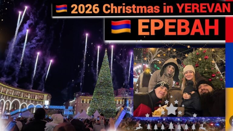 🎄🎅🇦🇲 Зажжение рождественской елки и шоу дронов в Ереване, Армения 🎄  2026 Christmas in YEREVAN