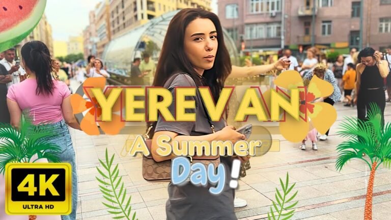 Walking Tour in Yerevan, Armenia 🇦🇲 – A Summer Day – July 2024 – 4K 60FPS