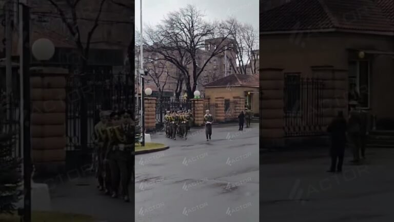 Պատվո պահակախումբը պատրաստվում է Վենսի դիմավորմանը