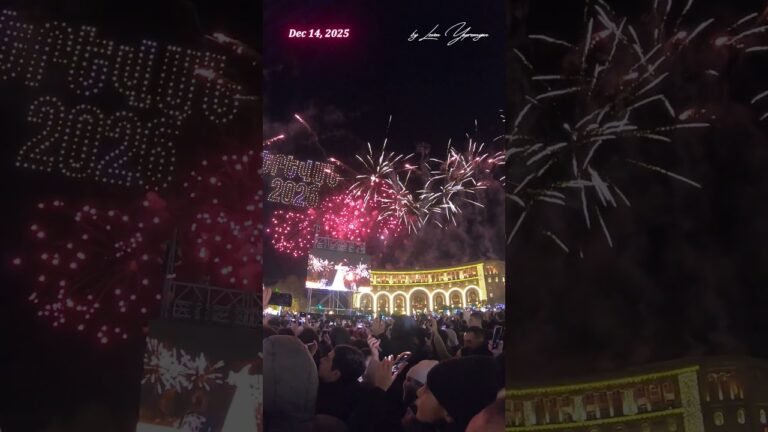 Massive Christmas Tree Lights Up Yerevan 🎄 ARMENIA 🎄 026