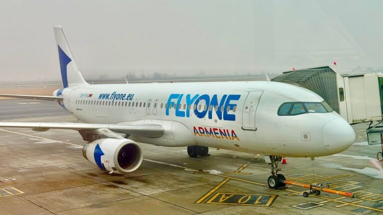 From Cloudy Armenia to Snowy Moscow | FlyOne Armenia A320 EVN – DME