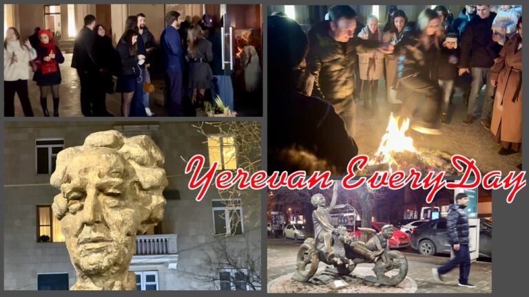 13.02.26, Fr., Տրնդեզ, սուրբ Աննա եկեղեցու բակում, “Կոստան Զարյան”, Մ.Մազմանյանի քանդակը