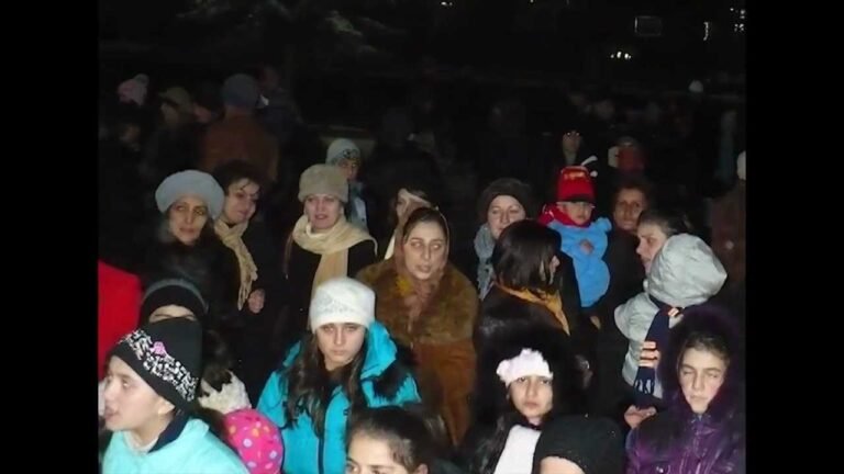 Christmas Caroling in Talin Armenia with Armenians and American Peace Corps Volunteers