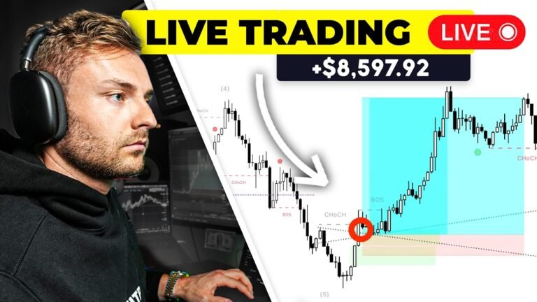 LIVE DAY TRADING – How I Profit $8,597 Risking $1k [10x Strategy]